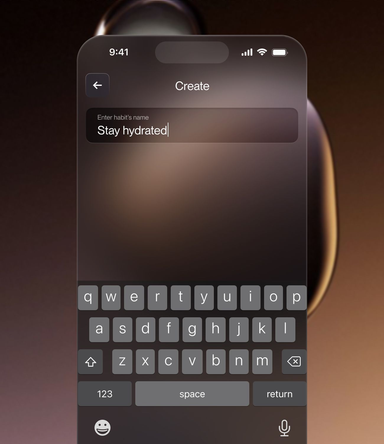 create habit screen