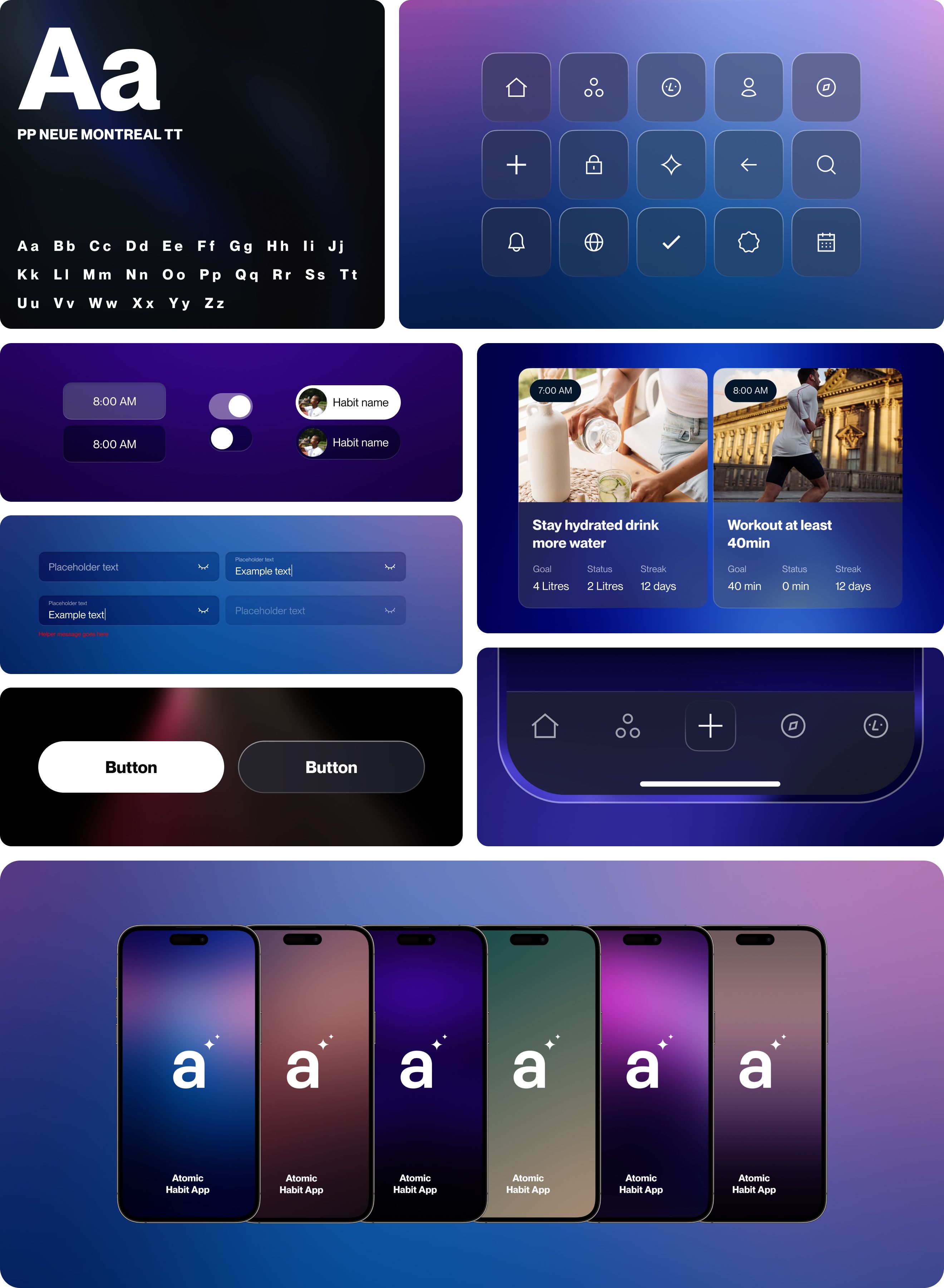 design system of Atomic habit app